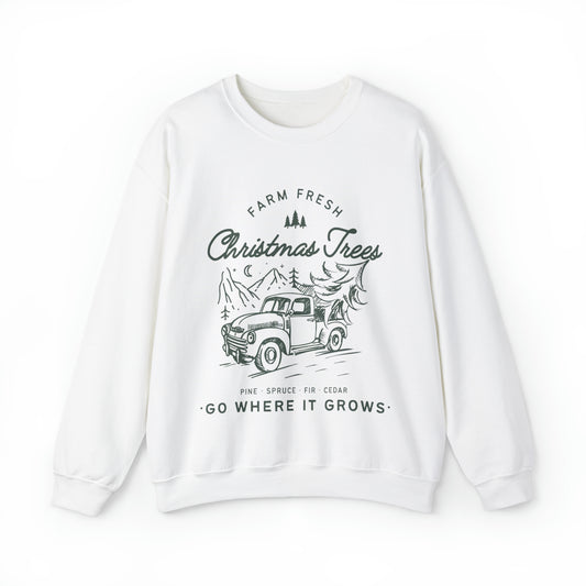 Christmas Tree Farm - Go Where It Grows - Crewneck Sweatshirt
